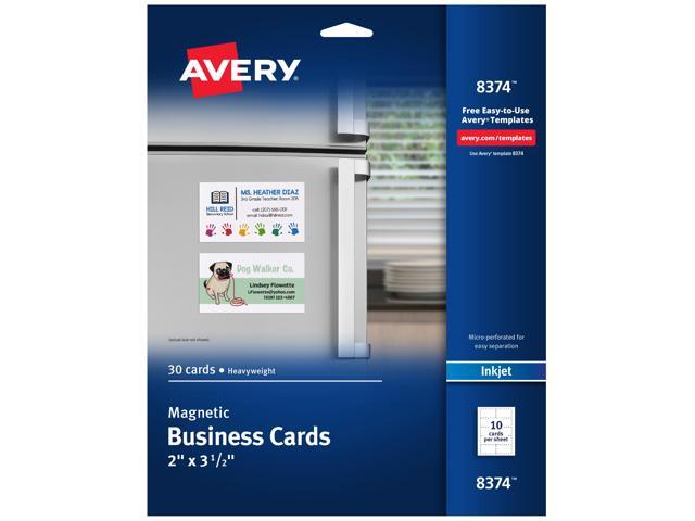 Avery Magnetic Printable Business Cards, 2' x 3.5' (8374)