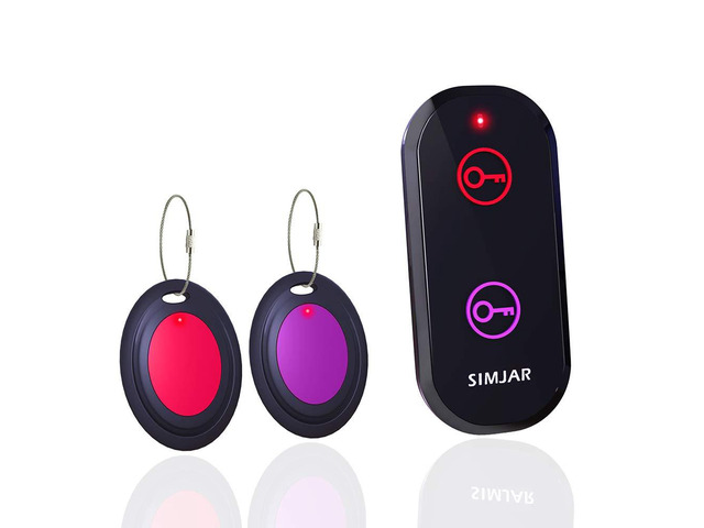 Basic Key Finder with 2 Receivers & 1 Remote, Wireless Remote Control RF Key Finder Locator Tracker for Keys Wallet Phone Luggage