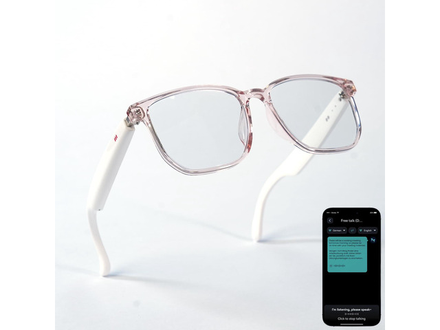 Ai Smart Glasses Bluetooth 5.4 with Translation for Men Women 160+Languages Color-Change Lens Chat GPT Assistant Free App Translator Glasses...