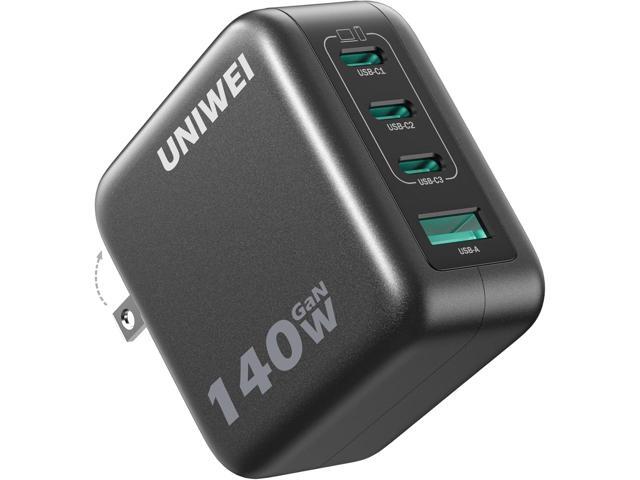 Laptop Charger, 140W MAX USB C Charger, 4-Port Multi-Device Fast Charging, Advanced GaN Power Adapter, for MacBook, iPhone 17/16 Series, Samsung...
