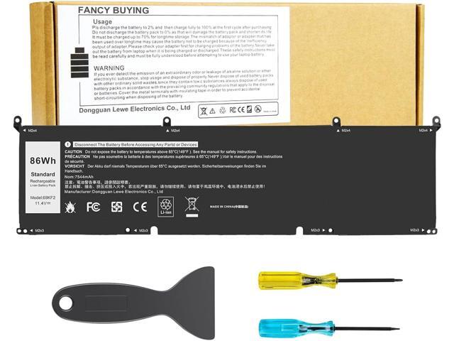 86Wh 69KF2 M59JH 8FCTC 70N2F Battery for Dell XPS 15 9500 9510 9520 Precision 5550 5560 5570 7510 M15 M17 R3 R4,G15 5510 5511 5515 5520 5521,G7...