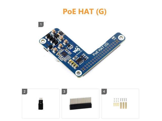 Waveshare Pi5 PoE HAT Power Over Ethernet HAT (G) Supports 802.3af/at Network Standard For Pi 5 / CM 5