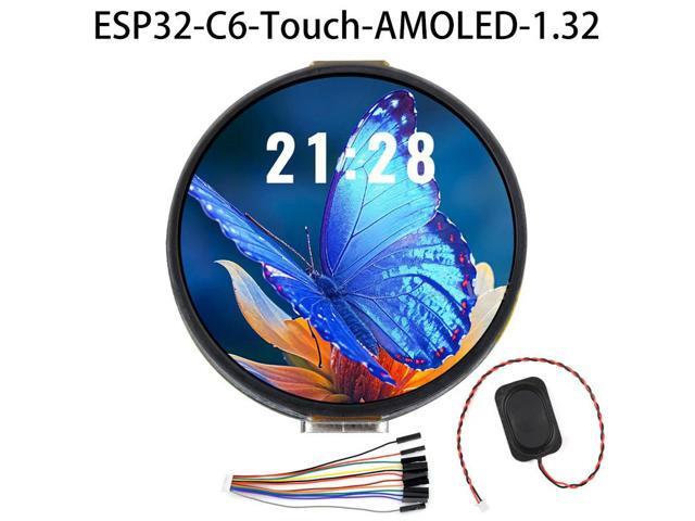 ESP32 C6 Development Board with 1.32inch AMOLED Display QSPI Interface 6 Audio Acquisition DeepseFor Xiaozhi AI