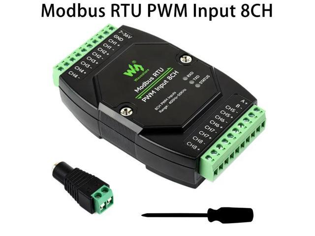 Industrial 8-ch PWM RS485 pulse output module Modbus RTU rail