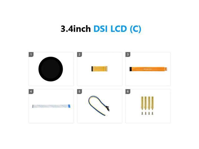 Pi 3.4 inch DSI Round LCD (C) Display MIPI 800x800 Capacitive TouchScreen