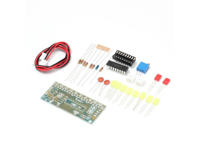 LM3915 Audio Level Indicator Diy Kit 10 Led Sound Audio Spectrum Analyzer Level Indicator Kit Electoronics Soldering