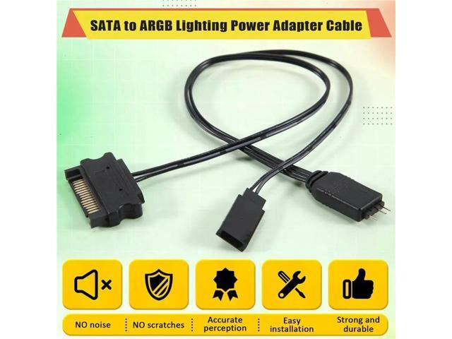 Computer ARGB Controller PC Case RESET Control Sata To ARGB Reset Power Cable PC 5V 3Pin Lighting Controller