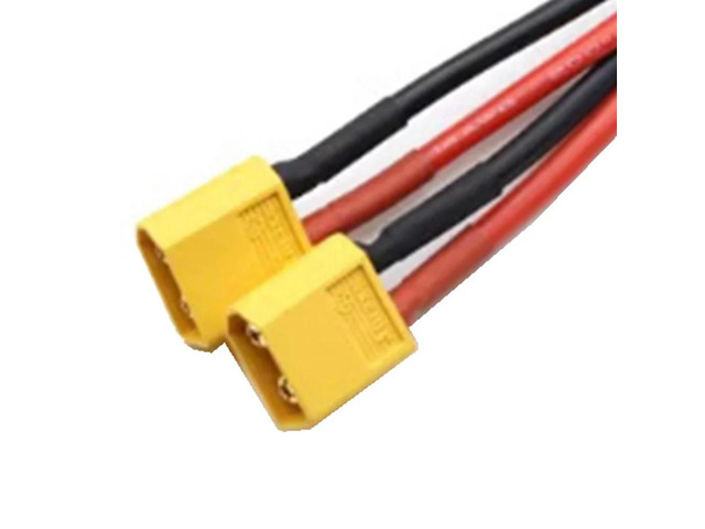 XT60 Parallel Connector 1 Female To 2 Male Cable Dual Extension Y Splitter 14AWG Silicone Wire For RC Durable