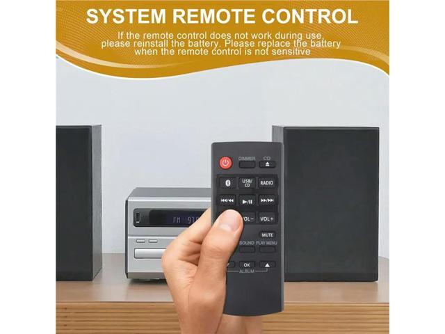 N2QAYB000984 Replaced Remote For Panasonic CD Stereo Sub SA-PM250 SC-PM250 SC-PM600 SC-UX104 SC-HC200 SC-HC200 SB-UX100