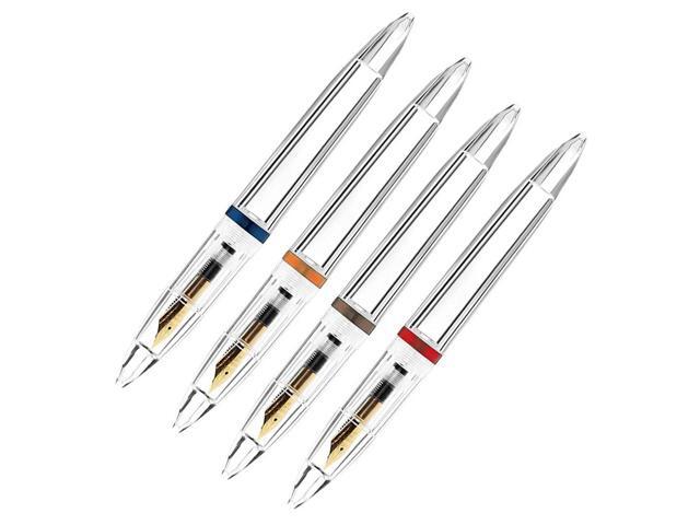 0.5Mm Nib Fountain Pen With Eyedropper High Capacity Transparent Pens Office School Supplies For Student Writing Gifts Statio