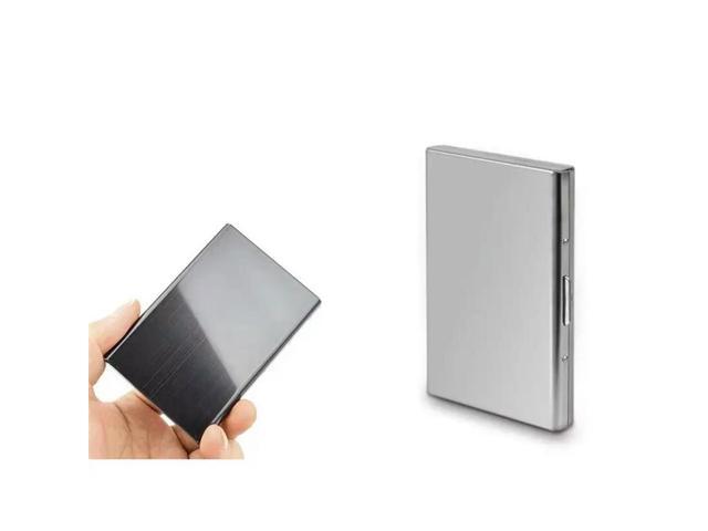 Slim l Credit ID Card Business Card Holder -Anti-Magnetic Aluminum Wallet,Stainless Steel Card Holder,ID Card Clip
