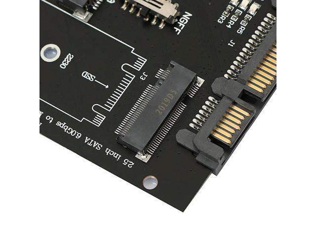 M.2 NGFF MSATA SSD To 2.5 Inch SATA 6.0Gbps 2 In 1 Adapter Converter Card Support PC Laptop Hard Disk Diagram