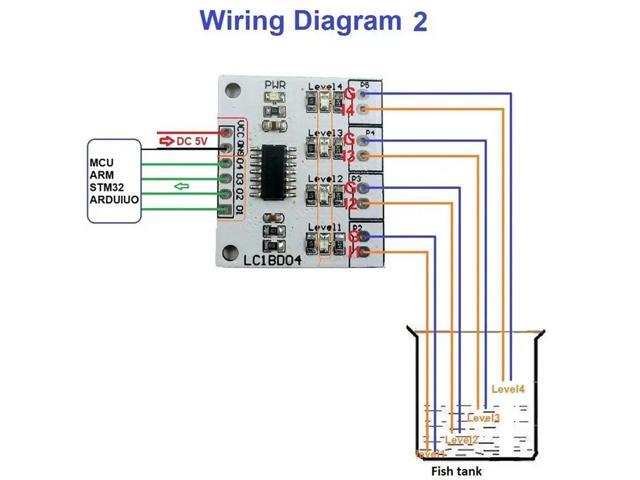 DC 5V 4 Digital Water Level Indicator Board Liquid Sensor Controller Module For Arduiuo Fish Tank Water Tower