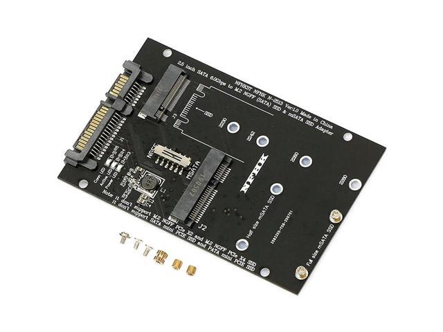 M.2 NGFF MSATA SSD To 2.5 Inch SATA 6.0Gbps 2 In 1 Adapter Converter Card Support PC Laptop Hard Disk Diagram