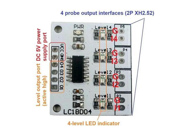 DC 5V 4 Digital Water Level Indicator Board Liquid Sensor Controller Module For Arduiuo Fish Tank Water Tower
