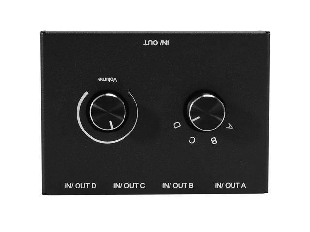 4 Port Audio Switch, 3.5Mm Audio Switcher, Stereo AUX Audio Selector, 4 Input 1Output/1Input 4 Output Audio Switcher Box