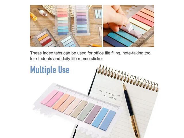 800 Pcs Sticky Index Tabs, 4 Sheets Morandi Strip Index Tabs, Writable Page Sticky Notes With Ruler For Page Marking