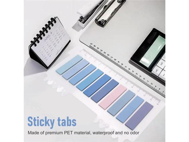 800 Pcs Sticky Index Tabs, 4 Sheets Morandi Strip Index Tabs, Writable Page Sticky Notes With Ruler For Page Marking