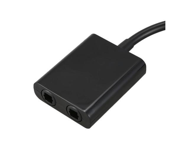 Digital SPDIF Optical Audio Splitter 2 Way Toslink Splitter Adapter 1 Input 2 Output SPDIF Optical Cable Splitter Hub