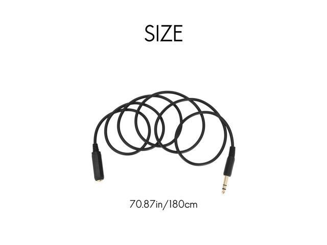 6.35Mm(1/4Inch) Stereo Plug Male To 6.35Mm(1/4Inch) Female Cable, Gold Plated Audio Cable Stereo Cord, Extension Cord