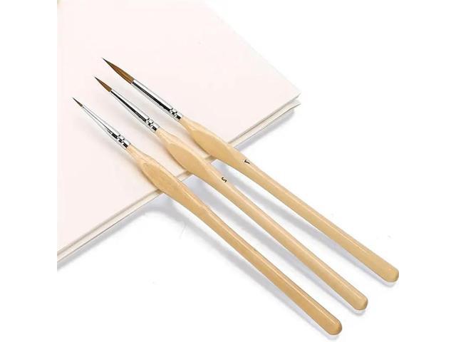 Set Of 10 Brushes Thin Brushes For Acrylic, Watercolor, Face, Nails, Scale Model Painting, Line Drawing