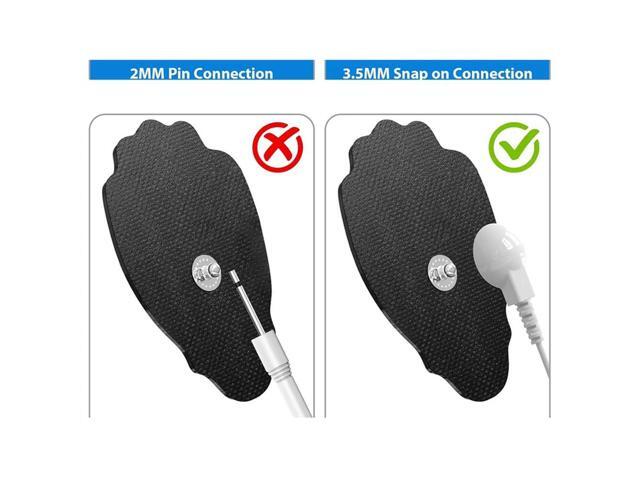 10 Pairs Unit Electrode Pads,3.5Mm Snap Replacement Pads For Electrotherapy Reuse More Than 30 Times
