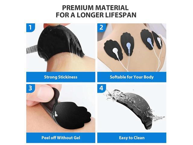 10 Pairs Unit Electrode Pads,3.5Mm Snap Replacement Pads For Electrotherapy Reuse More Than 30 Times