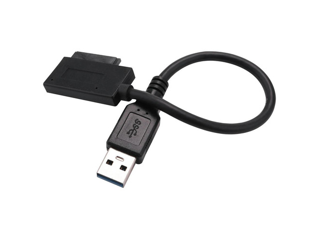 USB 3.0 To 7+6 13Pin Slimline SATA Laptop CD/DVD ROM Optical Drive Adapter Cable