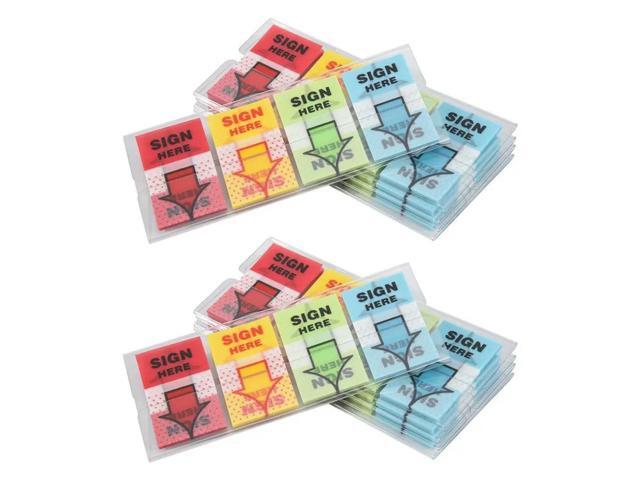 500Pcs Sign Here Stickers,els Stickers Adhesive Sign Here Tabs Sign Post Here Flags For Home Office School (4 Colors)