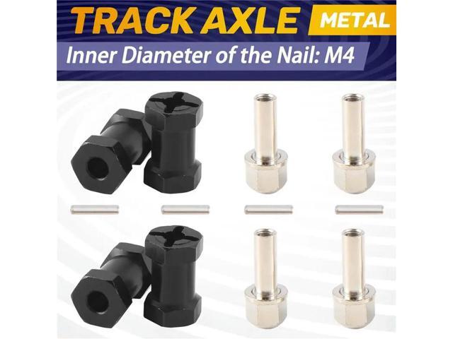 4Pcs Aluminum 12Mm Hex Wheel Hub Drive Adaptor Extension Combiner Coupler For 1/10 RC Car Crawler SCX10 D90