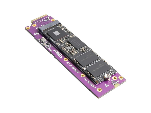 Nvme M.2 To EDSFF E1.S SSD Riser Card Adapter M.2 Key NVME To EDSFF SSD Adapters Convert Card PCIE 4.0 X4 Expansion Card