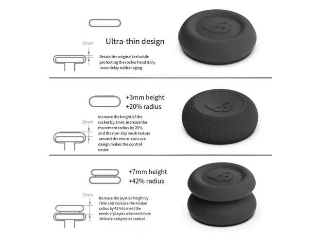 Skull & Co. Convex Thumb Grips Set For ONE/ ONE S 6Pcs Analog Stick Caps, Enhanced Gaming Precision C