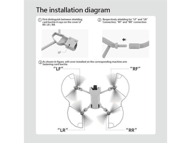 For Mini 3 Propeller Guard Landing Gear Extended Leg Wing Cover Blade Protector For Mini 3 Pro Accessories