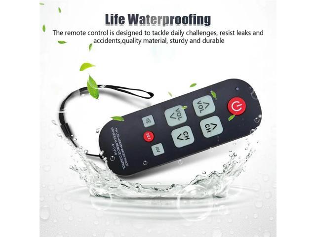 A-TV10 TV Remote For Seniors Universal Controller Simple Waterproof Remote Control With LED Light For All TV Models