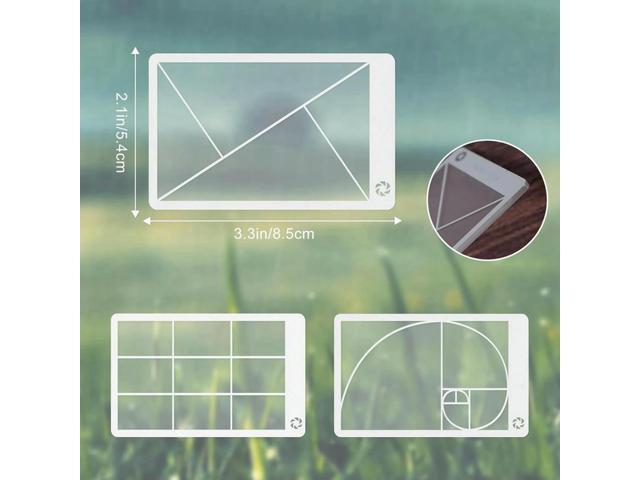 6 Pieces Of Viewfinders Fibonacci Composition View Finder Golden Ratio Photo Viewing Positioning Ruler Viewer