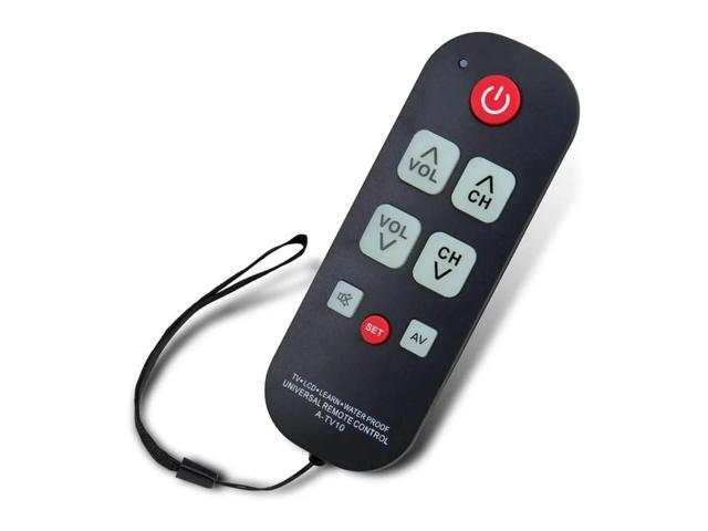 A-TV10 TV Remote For Seniors Universal Controller Simple Waterproof Remote Control With LED Light For All TV Models
