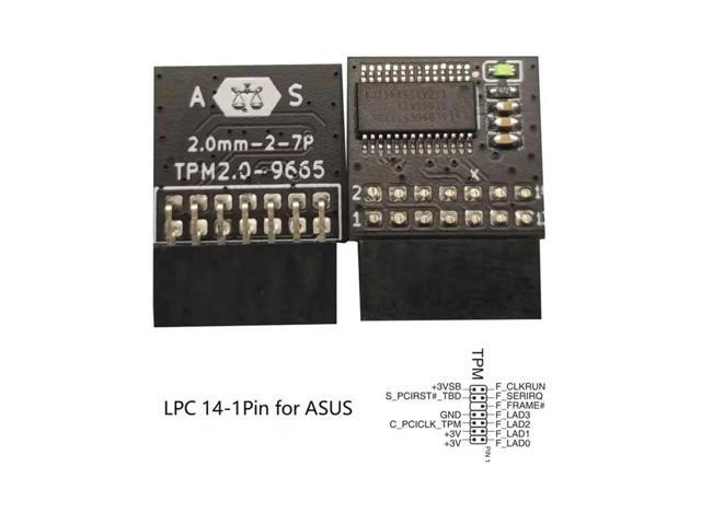 TPM 2.0 Security Module For //LPC Interface, Remote Encryption Card Enhanced Data Protection 14Pin For