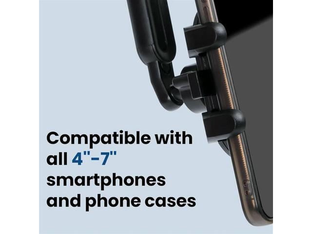 Rear View Mirror Phone Holder for Car, 360° Rotatable and Retractable Car Phone Holder, 4 Claws More Stable Phone
