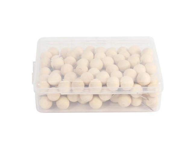 390Pcs Round Wood Decorative Push Pins, Wood Head And Steel Needle Point Thumb Tacks For Photos, Maps And Cork Boards