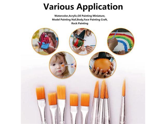 40 Strips 120 Pots Empty Paint Strips And 40 Pieces Paint Brushes,Paint Cup Clear Plastic Containers,3Ml/0.17Oz