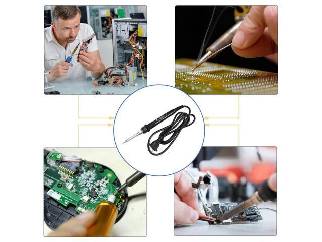 80W Digital Soldering Iron Kit LCD Display Adjustable Welding Solder Tin With Iron Tips Repair Tools US PLUG