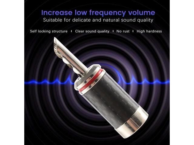 8Pcs Banana Plugs Hi-End HIFI DIY Carbon Fiber Copper Plated Rhodium Electrical Audio Jack Banana Connector Plug