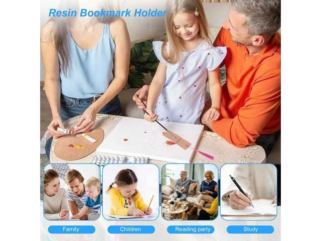 90Pcs Resin Bookmark Holder,30Pcs Kraft Bookmark Sleeves 30Pcs Clear Acrylic Bookmarks 30Pcs Colorful Bookmark Tassels