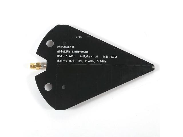 HT5 Log Periodic Antenna 1.3-10Ghz Wideband Directional Antenna High Gain 6-9Dbi 50 For VHF UHF SHF Beidou GPS