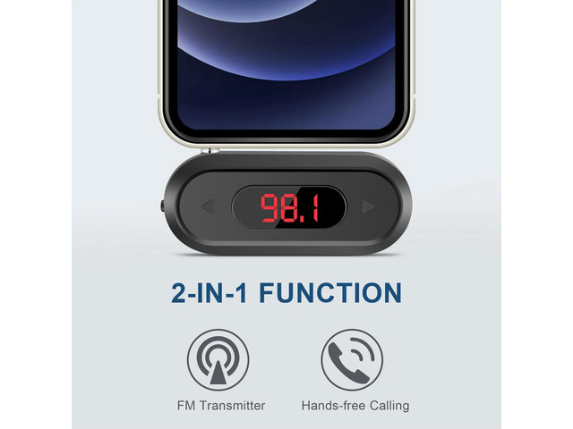 Universal FM Transmitter Audio Adapter With 3.5Mm Jack For For IOS Android Car Speaker