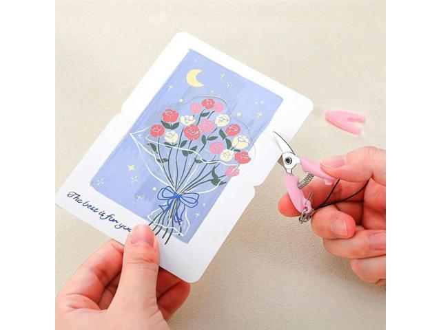 For Travel-Sized Mini Small Scissors Keychain Set 12Pcs With Cover Tiny Compact Yarn Keychain Scissors With Cover