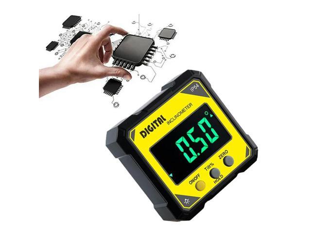 IP54 Waterproof Digital Angle Gauge 360° Mini Measuring Inclinometer Electronic Bevel Protractor With Magnetic Base