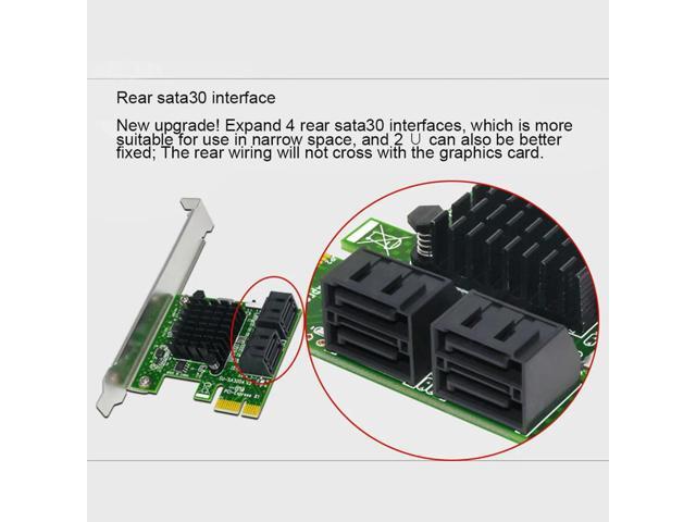PCIE To SATA Expansion Card PCI Express X1 To 4 Ports SATA 3 3.0 III 6Gbps SSD Controller PCI-E SATA3 Adapter Board