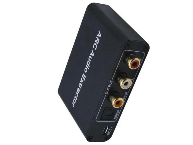 192Khz Aluminum ARC Audio Adapter -Compatible Audio Extractor Digital To Analog Audio Converter SPDIF Coaxial