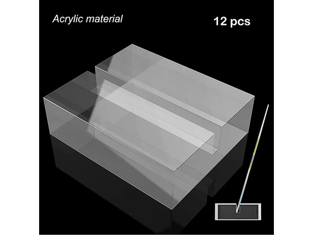 Acrylic Stands Clear Place Card Holders With Card Slot Table Numbers Display Stands Wedding Sign Holders (24 Pieces)